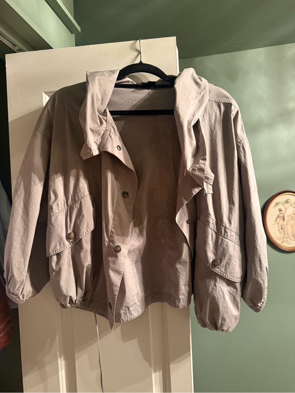 DKNY Women's Utility Jacket in Light Taupe